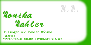 monika mahler business card